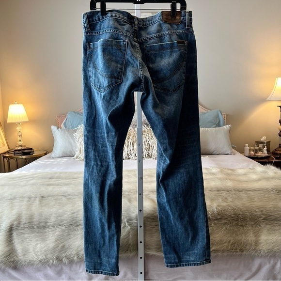 CULTURED REVOLUTION Kennedy Destroyed Jeans 36 Studded American Flag Blue Ripped - Picture 6 of 17
